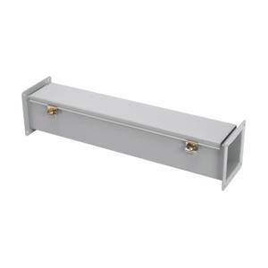 COOPER B-LINE 8812-12FW Wireway, 12 x 8 x 8 Inch Size, Hinged Covered, Steel, Gray | CH7VQU