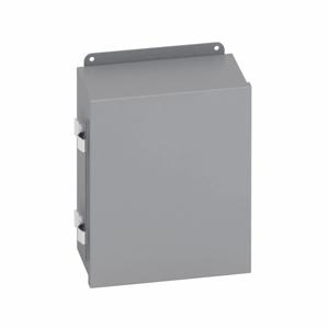 COOPER B-LINE 14126-12CHQRC JIC Panel Enclosure, 6 x 12 x 14 Inch Size, Hinged Cover, Carbon Steel | CH6ZPB