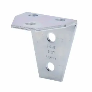 COOPER B-LINE B127ZN Gussetted Three Way Shelf Angle, Five Hole, 90 Deg., 4.2 x 3.5 x 3.5 Inch Size, Steel | CH7DLD