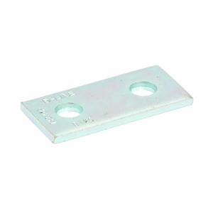 COOPER B-LINE B129ZN Splice Plate, Two Holes, 0.23 x 3.5 x 1.62 Inch Size, Steel, Electro Plated | CH7WLZ