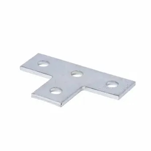 COOPER B-LINE B133YZN Tee Plate, Four Holes, 5.37 x 3.5 x 1.62 Inch Size, Steel, Yellow Zinc chromate | CH7WMQ