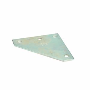 COOPER B-LINE B137ZN Corner Gusset Plate, Four Holes, 7.62 x 7.62 x 1.62 Inch Size, Steel | CH7WND
