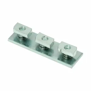 COOPER B-LINE B141PAZN Splice Plate, Three Plates, 0.23 x 5.37 x 1.62 Inch Size, Steel, Electro Plated | CH7WNX