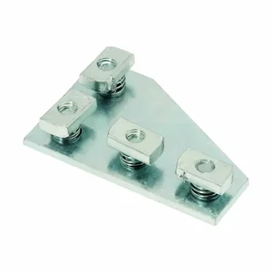 COOPER B-LINE B142PAGRN Corner Gusset Plate, Four Holes, 3.5 x 5.37 x 3.5 Inch Size, Steel | CH7WPE