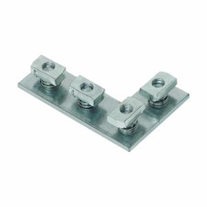 COOPER B-LINE B143PAZN Corner Plate, Four Holes, 1.3 x 5.37 x 3.5 Inch Size, Steel, Electro Plated | CH7WPN