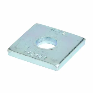 COOPER B-LINE B202YZN Square Washer, 9/16 Inch Hole Dia., 1/2 Inch Bolt Size, Zinc | CH7WTV