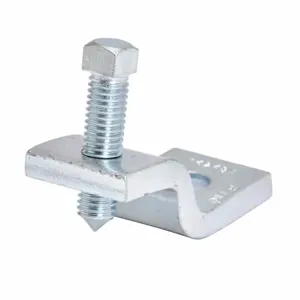 COOPER B-LINE B211HDG Zee Beam Clamp, Steel, 1 Inch Flange Width, Hot Dipped Galvanized | CH7LYJ