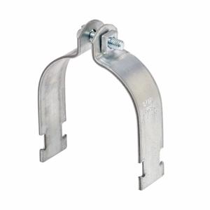 COOPER B-LINE B2143PAZN(10OD) Pipe/Conduit Clamp, 0.12 x 14.293 x 1.25 Inch Size, Steel, Electro Plated Zinc | CH7EWN