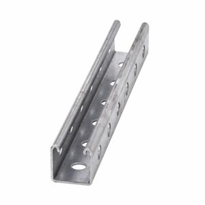 COOPER B-LINE B22TH-120HDG Strut Channel, 1.62 x 120 x 1.62 Inch Size, Steel, Hot Dipped Galvanized | CH7MFX