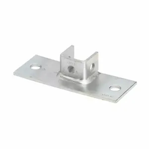 COOPER B-LINE B279FLSS4 Rectangular Post Base, Flush To Side, 1.62 x 8 x 3 Inch Size, 304SS | CH7MPE