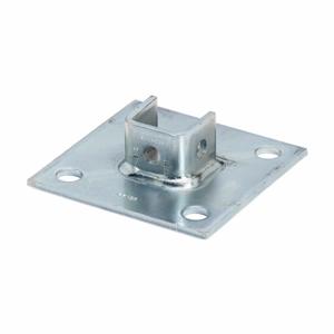 COOPER B-LINE B279SQZN Square Post Base, Centered, 1.62 x 6 x 6 Inch Size, Steel, Electro Plated | CH7MPP