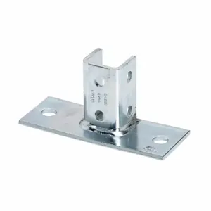 COOPER B-LINE B280FLYZN Rectangular Post Base, Flush To Side, 3.5 x 8 x 3 Inch Size, Steel | CH7MPZ