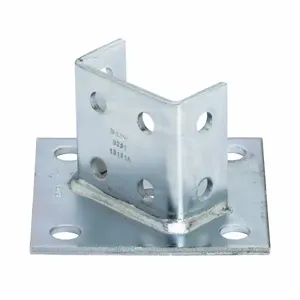 COOPER B-LINE B281AL Square Post Base, Centered Offset, 1.62 x 6 x 6 Inch Size, Aluminium | CH7MQW