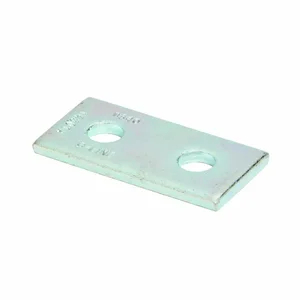 COOPER B-LINE B340ZN Splice Plate, Two Holes, 1.62 x 3.25 x 1.62 Inch Size, Steel, Electro Plated | CH7XEL