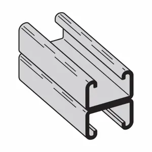 COOPER B-LINE B42A-120GLV B42 Back To Back Welded Channel, 1 x 120 x 1.62 Inch Size, Steel, Pre Galvanized | CH7NQT