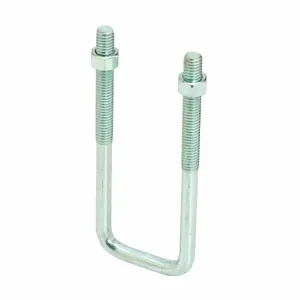 COOPER B-LINE B500-5ZN Square U Bolt, Steel, 3/8-16 Inch Thread Size, Electro Plated Zinc | CH7EFT