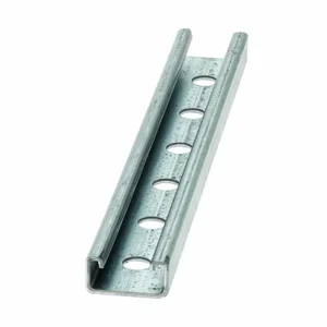 COOPER B-LINE B52H17/8-240GLV Strut Channel, 0.81 x 240 x 1.62 Inch Size, Steel, Pre Galvanized | CH7NXA