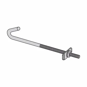 COOPER B-LINE B701-J4-3/8ZN J Hook, Steel, 5-1/2 Inch Thread Length, Electro Plated Zinc | CH7ELC