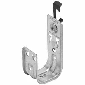 COOPER B-LINE BCH32-W2 J-Hook, 2 Inch Size Max. undle Dia, 25 lb Max. Load Capacity, Galvanized Steel, Silver | CN9REA 4RHP8