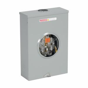 COOPER B-LINE EL20L43GRST Single Meter Sockets, 100A, Test Block, Gray Painted, 7 Jaws, 1 Position | CH7QHJ