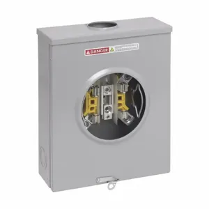 COOPER B-LINE EN20L44GRST Single Meter Sockets, 200A, Gray Coat Finish, Aluminium | CH7QJH