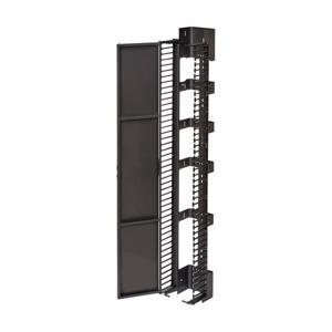 COOPER B-LINE HDVS710FB Vertikaler Kabelmanager, 84 x 14 x 10 Zoll Größe, Aluminium, schwarze Pulverbeschichtung | CH7GLQ