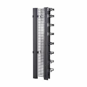 COOPER B-LINE SB864810D078SL Vertical Cable Manager, 72.625 x 17.875 x 10 Inch Size, Aluminium, Silver | CH7JGH