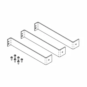 COOPER B-LINE SK-8888-1050 FB Mounting Bracket Kit, Black, Aluminium | CH6YGA