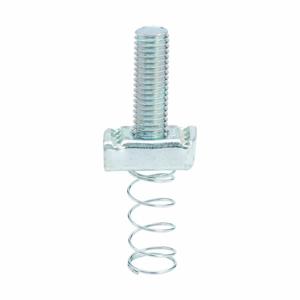 COOPER B-LINE SN224-11/4ZN Stud Nut With Spring, Steel, 1 Inch Size, 3/8-16 Inch Thread Size | CH7UCD