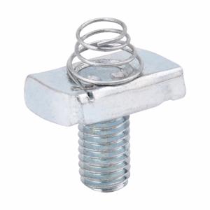 COOPER B-LINE SN525-11/4ZN Stud Nut With Spring, Steel, 1-1/4 Inch Size, 1/2-13 Inch Thread Size | CH7UDJ