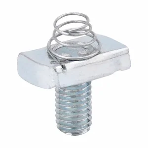 COOPER B-LINE SN525-1ZN Stud Nut With Spring, Steel, 1 Inch Size, 1/2-13 Inch Thread Size | CH7UDL