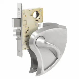 CORBIN ML2020 x BHSS x 630C LHR Mortise Lockset, Grade 1, Satin Stainless Steel, Not Keyed, Lever | CR2MNR 52HN66