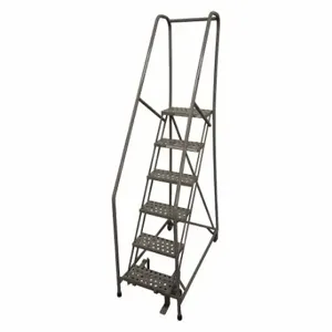 COTTERMAN 1006R1824A1E10B4SSP6 Rolling Ladder, 60 Inch Platform Height, 10 Inch Platform Depth, 16 Inch Platform Width | CR2PFC 45CH94