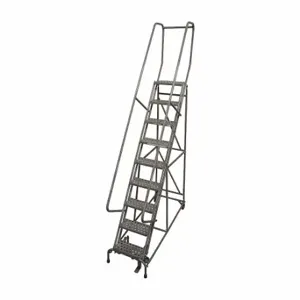 COTTERMAN 1009R1824A2E10B4AC1P6 Rolling Ladder, 90 Inch Platform Height, 10 Inch Platform Dp, 16 Inch Platform Width | CR2PUV 21UU19