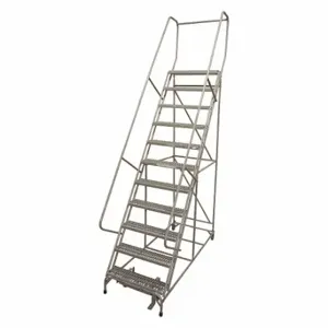 COTTERMAN 1012R2632A6E10B4AC1P6 Rolling Ladder, 120 Inch Platform Height, 10 Inch Platform Depth, 24 Inch Platform Width | CR2NHR 45CH76