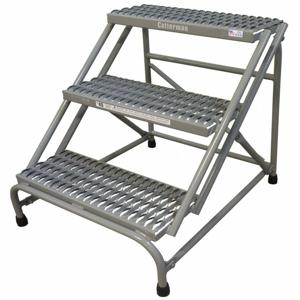 COTTERMAN 1403N2628A3E10B1C1P1 Steel Stationary Step, 30 Inch Overall Height, 500 Lbs. Load Capacity, 3 Steps | CH6HUM 619L50