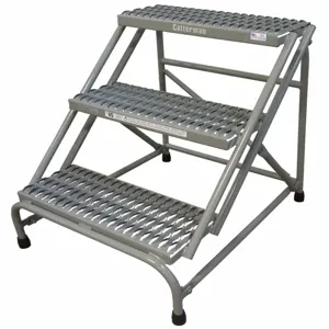 COTTERMAN 1403N2628A3E10B1C1P1 Steel Stationary Step, 30 Inch Overall Height, 500 Lbs. Load Capacity, 3 Steps | CH6HUM 619L50