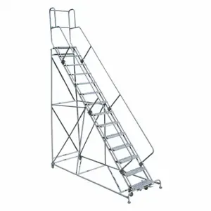 COTTERMAN 1714R2642A1E24B4W5C1P3 Rolling Ladder, 140 Inch Platform Height, 24 Inch Platform Depth, 24 Inch Platform Width | CR2NPW 45CH84