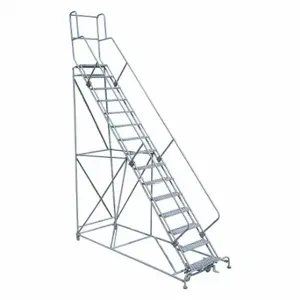 COTTERMAN 1715R2642A1E24B4W5C1P3 Rolling Ladder, 150 Inch Platform Height, 24 Inch Platform Depth, 24 Inch Platform Width | CR2NTD 45CJ24