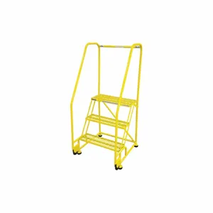 COTTERMAN 3TR26A1E20B8C2P6 Tilt and Roll Ladder, 3 Step, Expanded Metal Tread, 60 Inch Height | CE9DNM 21VC06