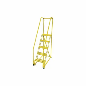 COTTERMAN 5TR18A1E10B8C2P6 Tilt and Roll Ladder, 5 Step, Expanded Metal Tread, 80 Inch Height | CE9DKT 21VD45