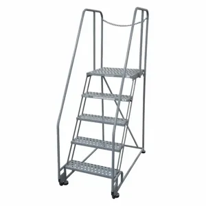 COTTERMAN 5TR26A1E20B8D3C1P6 Tilt and Roll Ladder, 5 Step, Expanded Metal Tread, 80 Inch Height | CE9DLA 21VD60