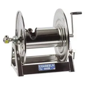 COXREELS 1125-4-100-E-SS Motorized Hose Reel, 1/2 Inch Inner Dia., 100 feet Length, Stainless Steel | CF3LFX