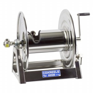 COXREELS 1125-5-100-SP Hand Crank Hose Reel, 3/4 Inch Inner Dia., 100 feet Length, Stainless Steel | CF3LAH