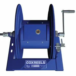 COXREELS 1125PCL-8M-C Hand Crank Hose Reel, 250 Feet Length, 600V, 45A, Blue | AA3GHL 11K513