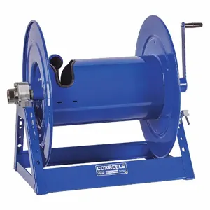 COXREELS 1185-3328 Hand Crank Hose Reel, 250 ft., 1 1/2 Inch I.D., 28 x 46 1/2 x 30 Inch Size, Nitrile | CF3LBH 29PV73