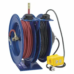 COXREELS C-L350-5012-B Spring Return Hose Reel, 3/8 Inch Inner Dia., 50 Feet Length | AE3UET 5FZX0