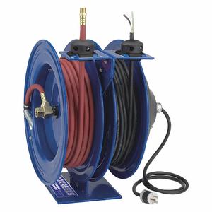 COXREELS C-L350-5012-X Combination Air/Electric Reel, 20 A Amps, 12 Wire Gauge AWG, 300 psi, 3/8 Inch | CF2LXV 29PX19