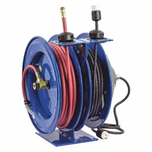 COXREELS C-L350-5016-A Spring Return Hose Reel, 3/8 Inch Inner Dia., 50 Feet Length | AH2LEF 29PX20