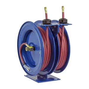 COXREELS C-HP-125-125 Spring Return Hose Reel, High Pressure, 1/4 Inch Inner Dia., 25 Feet Length | CF3PQZ